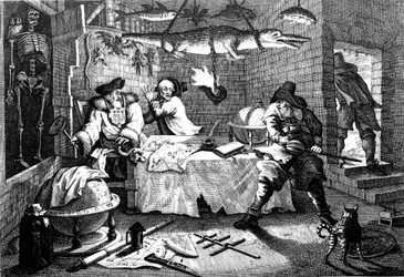Illustration aus dem Gedicht Hudibras von Samuel Butler, 1726