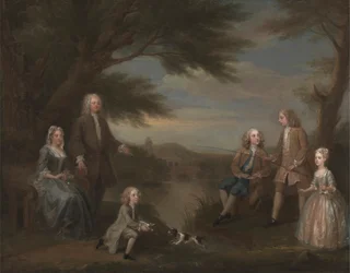 John und Elizabeth Jeffreys und ihre Kinder