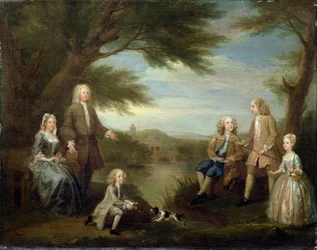 John und Elizabeth Jeffreys und ihre Kinder, 1730