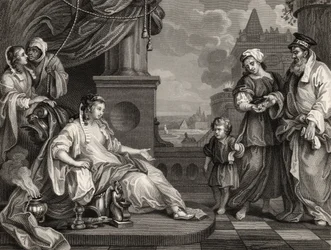 Moses vor der Tochter des Pharao, aus 