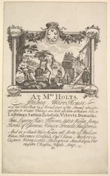 Ladenkarte für Mrs. Holts italienisches Lager, 1720-72