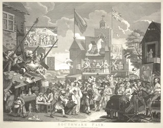 Southwark Fair, graviert von Thomas Cook (1744-1818)
