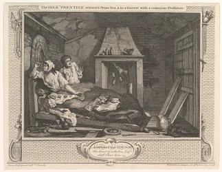 Der faule Lehrling kehrt vom Meer zurück und ist in einer Dachkammer mit einer gewöhnlichen Prostituierten..., 30. Dezember 1747