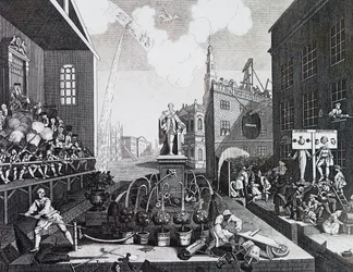 Die Zeiten. Tafel II 1762, von William Hogarth