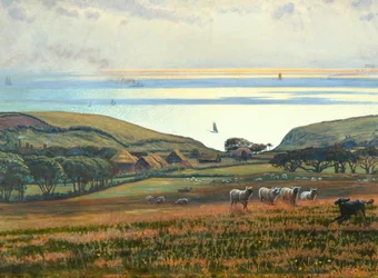 Fairlight Downs, Sonnenlicht auf dem Meer