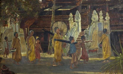 Eine Prozession in Burma