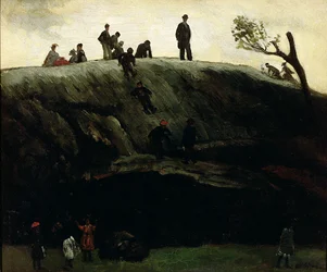 Jungen beim Rutschen, ca. 1897