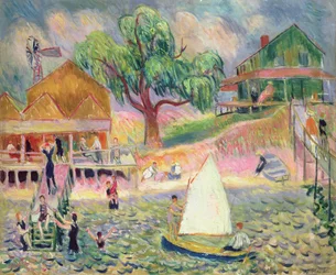 Das grüne Strandhaus, Belport, Long Island