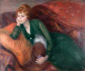 Junge Frau in Grün, um 1915