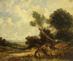 Landschaft mit Figuren