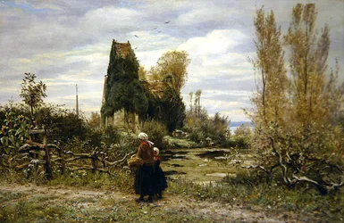 Ein Pfad bei einer Ruine