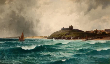 Küstenszene mit Criccieth Castle, 1892