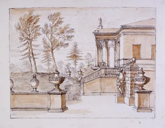 Chiswick, Blick auf die Villa von der Inigo-Jones-Statue-Seite