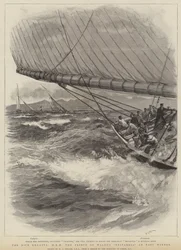 Die Regatta von Nizza, HRH Die Britannia des Prinzen von Wales als leichter Sieger