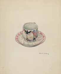 Tasse und Untertasse, ca. 1940