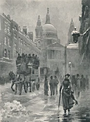 Ludgate Hill an einem Wintermorgen, 1891