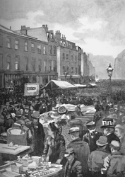 Middlesex Street, ehemals Petticoat Lane, an einem Sonntagmorgen, 1891