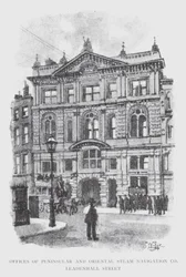 Büros der Peninsular and Oriental Steam Navigation Co, Leadenhall Street