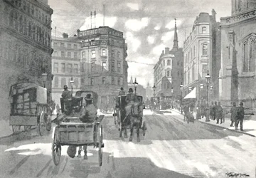 Die Mansion House Station, District Railway Queen Victoria Street