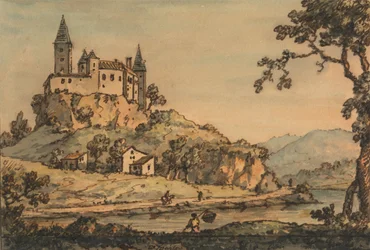 Burg mit Blick auf einen Fluss