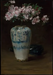 Rosa Azalee—Chinesische Vase