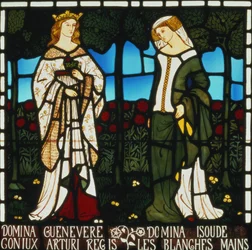 Königin Guinevere und Isolde Weißhand, aus „The Story of Tristan and Isolde“, William Morris & Co., 1850