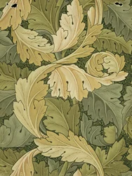 Tapetendesign mit Akanthus-Wald-Farben, 1875