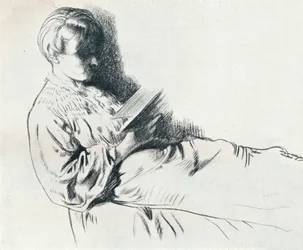 Zeichnung in Rötel, 20. Jahrhundert, 1932