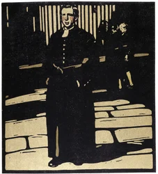Schule, London - Illustration von William Nicholson in 