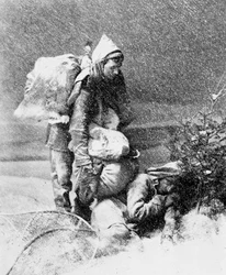 Leben des Trappers in Kanada, Foto von Nottman, ca. 1890