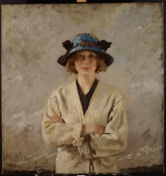Mädchen mit blauem Hut, 1912