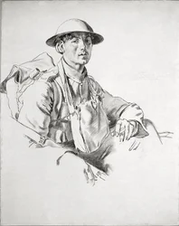 Die Manchesters, Arras. Gerade aus den Schützengräben bei Arras. Durch die Schlachten von Ypern und Somme unversehrt. Gehen nach Sheffield, um zu heiraten.