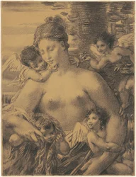 Akt mit Cherubim