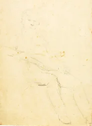 Sitzende männliche Figur