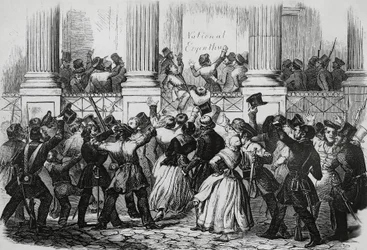 Revolution in Berlin vor dem Palast von Wilhelm I., März 1848, Deutschland