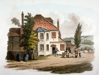 The Farthing Pie House Inn an der St Marylebone New Road, London, ca. 1810