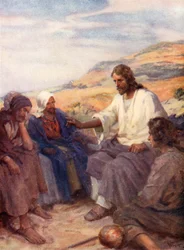 Jesus lehrt seine Jünger, Matthäus v
