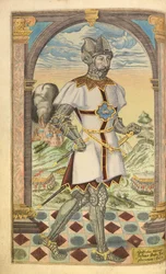 Godfrey Adelmar, aus Honor Military, and Civill, William Segar, veröffentlicht von Robert Barker, London, 1602