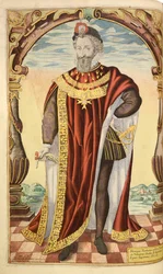 Heinrich IV. von Frankreich, aus Honor Military, and Civill, William Segar, veröffentlicht von Robert Barker, London, 1602