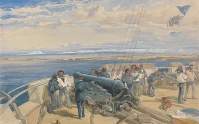 Sebastopol, skizziert vom Deck der H. M. S. Sidon, Feb. 1855