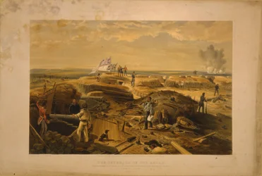 Das Innere des Redan, von seiner linken Seite aufgenommen, 1855