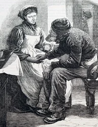 Ein älteres Paar (Gravur)