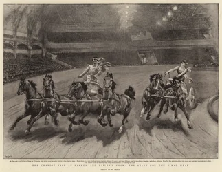 Das Wagenrennen bei Barnum und Bailey