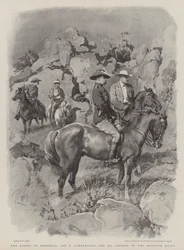 Der Aufstand in Rhodesien, Sir F Carrington und Mr Rhodes in den Matoppo-Hügeln