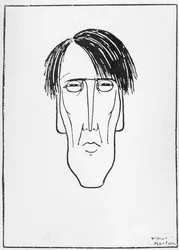 Karikatur von W.B. Yeats, 1898