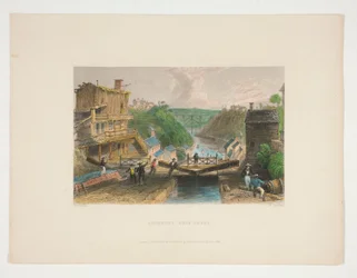 Lockport, Erie-Kanal, Illustration für Nathaniel Parker Willis