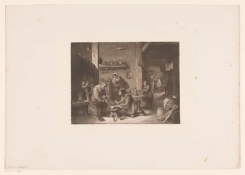 Interieur mit einem Arzt und einem Barbier