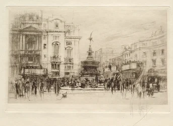 Piccadilly Circus, Blick in Richtung Lower Regent Street, dahinter das Criterion Theatre