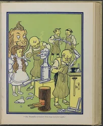 "Der Blechschmied arbeitete drei Tage und vier Nächte", Illustration aus "Der wunderbare Zauberer von Oz" von Lyman Frank Baum