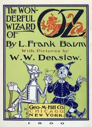 Titelseite aus „Der Zauberer von Oz“ von Lyman Frank Baum (1856 - 1919) veröffentlicht 1900